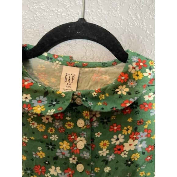 BABY GAP Girls Dress Sx 3 Yrs 3T Floral‎ Cottagecore Fit & Flare Spring Easter - Picture 2 of 6